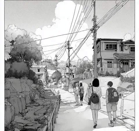 天堂漫画题材氛围主视觉，涵盖热血、日常、科幻等多种漫画题材方向
